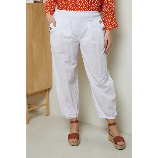 Curvy Lady Spodnie w kolorze białym ze sklepu Limango Polska w kategorii Spodnie damskie - zdjęcie 173477234