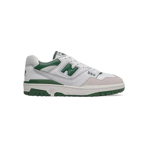 New Balance Skórzane sneakersy &quot;550&quot; w kolorze biało-zielonym ze sklepu Limango Polska w kategorii Buty sportowe męskie - zdjęcie 173480233