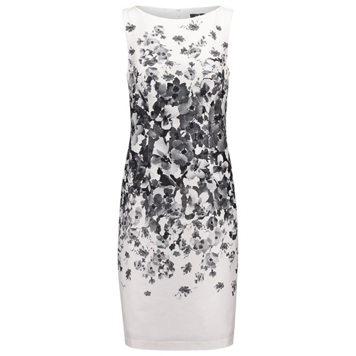 Sukienka letnia white/black zalando  abstrakcyjne wzory