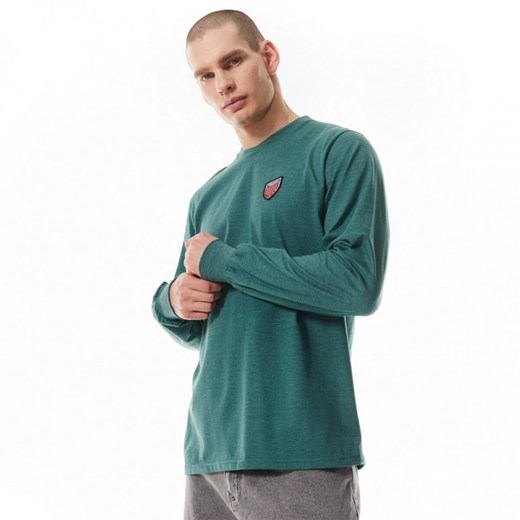 Męski longsleeve basic Prosto Triz - zielony ze sklepu Sportstylestory.com w kategorii T-shirty męskie - zdjęcie 173500743
