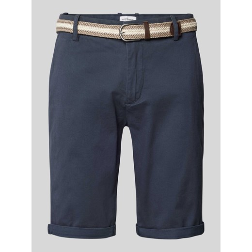 Bermudy o kroju slim fit z paskiem ze sklepu Peek&Cloppenburg  w kategorii Spodenki męskie - zdjęcie 173504224