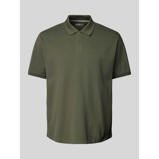 Koszulka polo PLUS SIZE z prążkowanym,okrągłym dekoltem ze sklepu Peek&Cloppenburg  w kategorii Swetry męskie - zdjęcie 173504241