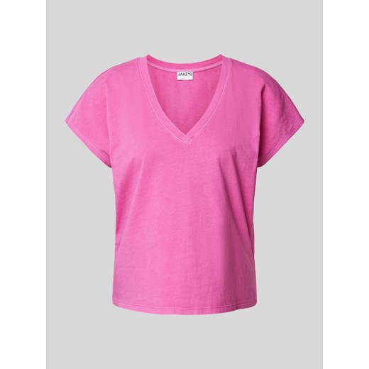 T-shirt z dekoltem w serek ze sklepu Peek&Cloppenburg  w kategorii Bluzki damskie - zdjęcie 173504362