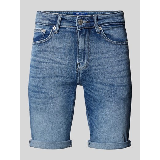 Szorty jeansowe o kroju regular fit z 5 kieszeniami model ‘PLY’ ze sklepu Peek&Cloppenburg  w kategorii Spodenki męskie - zdjęcie 173504451