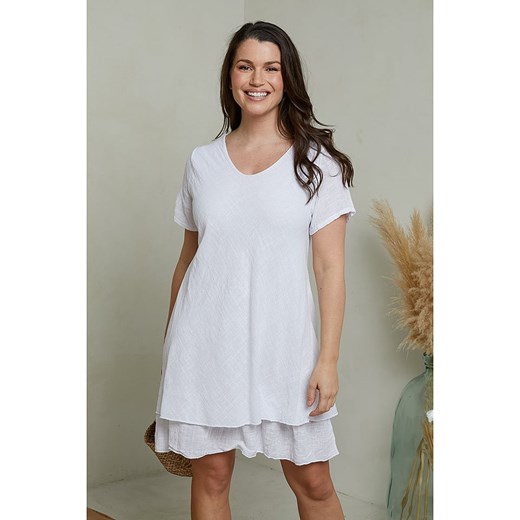Curvy Lady Sukienka w kolorze białym ze sklepu Limango Polska w kategorii Sukienki - zdjęcie 173504504