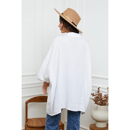 Fleur de Lin Lniana koszula w kolorze białym Fleur De Lin M promocja Limango Polska