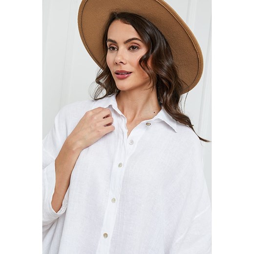 Fleur de Lin Lniana koszula w kolorze białym Fleur De Lin XL Limango Polska wyprzedaż