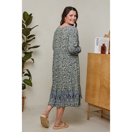 Curvy Lady Sukienka w kolorze khaki Curvy Lady 44/46 wyprzedaż Limango Polska