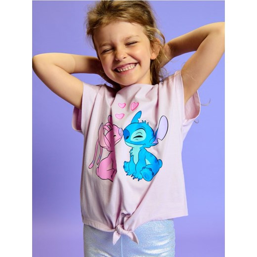 Sinsay - Koszulka Stitch - fioletowy ze sklepu Sinsay w kategorii Bluzki dziewczęce - zdjęcie 173506130