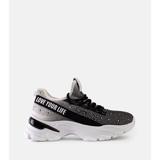 Biało-szare błyszczące masywne sneakersy Senai ze sklepu gemre w kategorii Buty sportowe damskie - zdjęcie 173508653