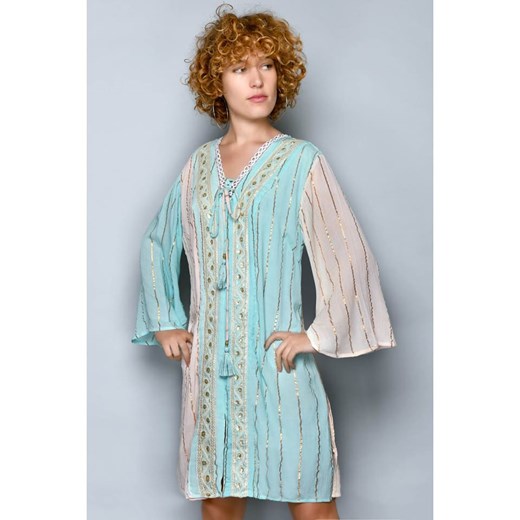 Sukienka H.H.G. mini luźna w abstrakcyjne wzory 