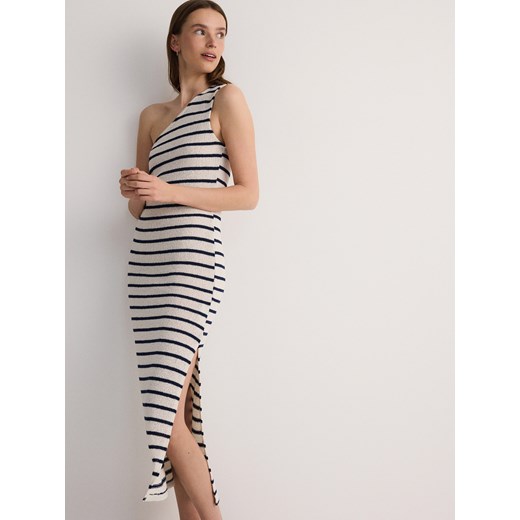 Reserved - Dzianinoa sukienka w paski - wielobarwny ze sklepu Reserved w kategorii Sukienki - zdjęcie 173511003