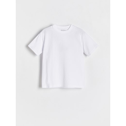 Reserved - Bawełniany t-shirt oversize - biały ze sklepu Reserved w kategorii T-shirty chłopięce - zdjęcie 173511301