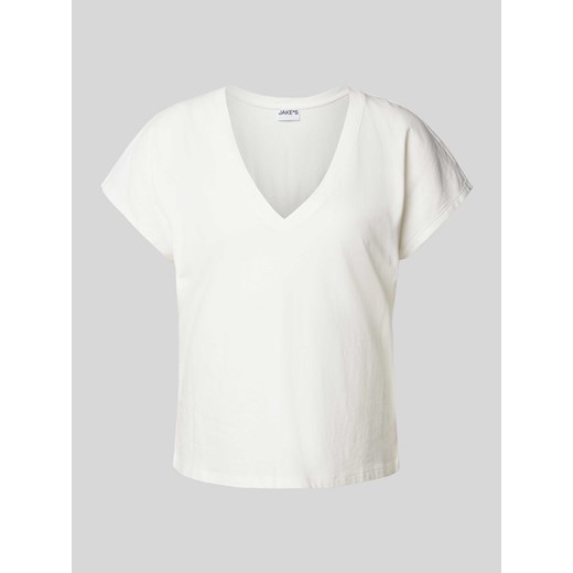 T-shirt z dekoltem w serek ze sklepu Peek&Cloppenburg  w kategorii Bluzki damskie - zdjęcie 173513694