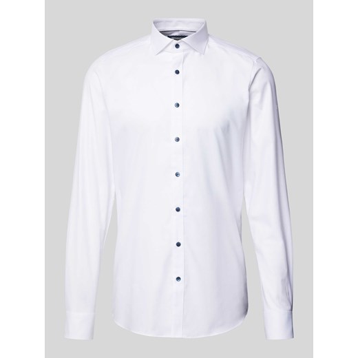 Koszula biznesowa o kroju slim fit z twillu z bardzo długim rękawem ze sklepu Peek&Cloppenburg  w kategorii Koszule męskie - zdjęcie 173513710