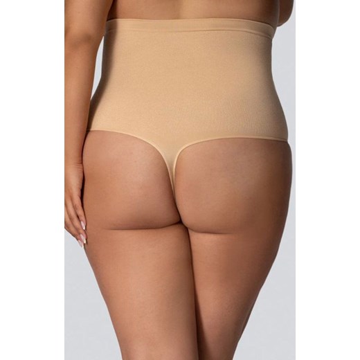 Stringi wyszczuplające z wysokim stanem jasnobeżowe Smoothwear, Kolor jasny beż (champagne pearl), Rozmiar 5/6, Mona Queen Size ze sklepu Primodo w kategorii Bielizna wyszczuplająca - zdjęcie 173515190