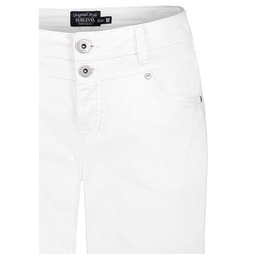 Sublevel Bermudy dżinsowe w kolorze białym S okazja Limango Polska