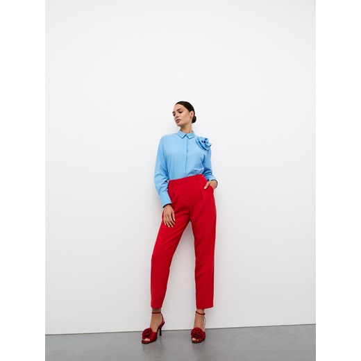 Mohito - Eleganckie spodnie - czerwony ze sklepu Mohito w kategorii Spodnie damskie - zdjęcie 173518134