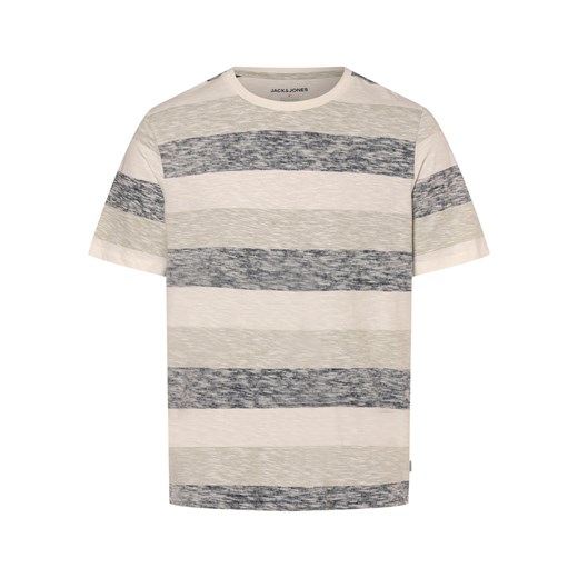 Jack & Jones Koszulka męska - JJCoast Mężczyźni Bawełna oliwkowy w paski ze sklepu vangraaf w kategorii T-shirty męskie - zdjęcie 173522453