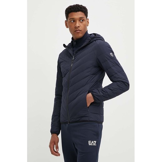 EA7 Emporio Armani kurtka puchowa męska kolor granatowy przejściowa PNE1Z.8NPB14 ze sklepu ANSWEAR.com w kategorii Kurtki męskie - zdjęcie 173523810