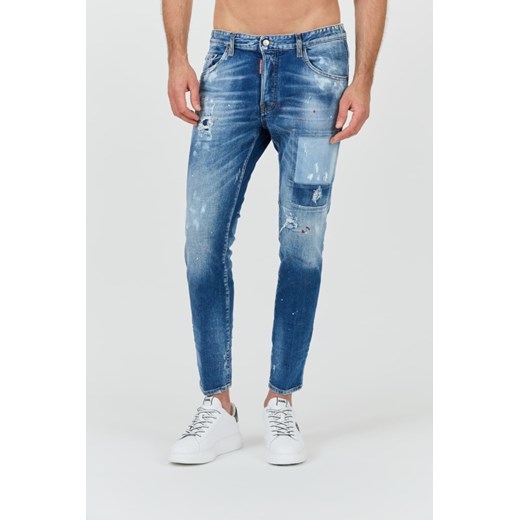 DSQUARED2 Niebieskie jeansy Skater Jean, Rozmiar 52 ze sklepu outfit.pl w kategorii Jeansy męskie - zdjęcie 173526222