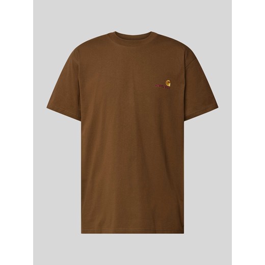 T-shirt z wyhaftowanym logo model ‘American Script’ ze sklepu Peek&Cloppenburg  w kategorii T-shirty męskie - zdjęcie 173532552