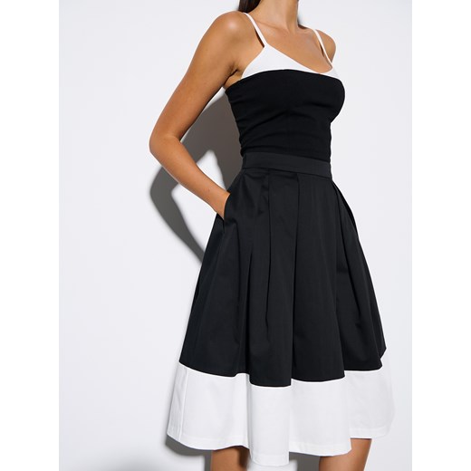 Mohito - Bawełniana spódnica midi - czarny ze sklepu Mohito w kategorii Spódnice - zdjęcie 173535821