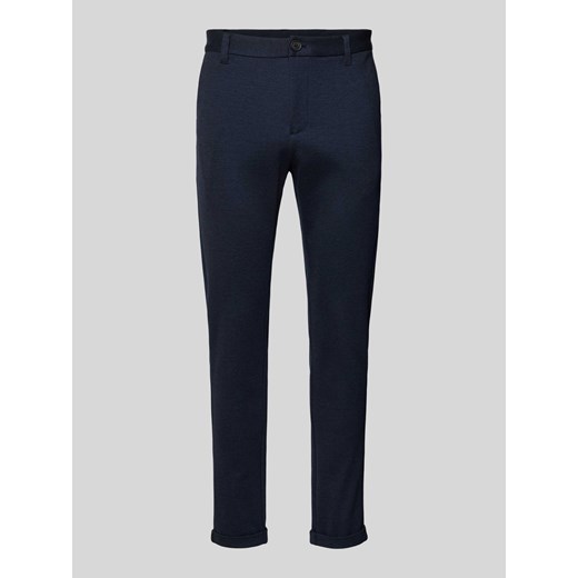 Spodnie materiałowe o skróconym kroju slim fit ze sklepu Peek&Cloppenburg  w kategorii Spodnie męskie - zdjęcie 173538102