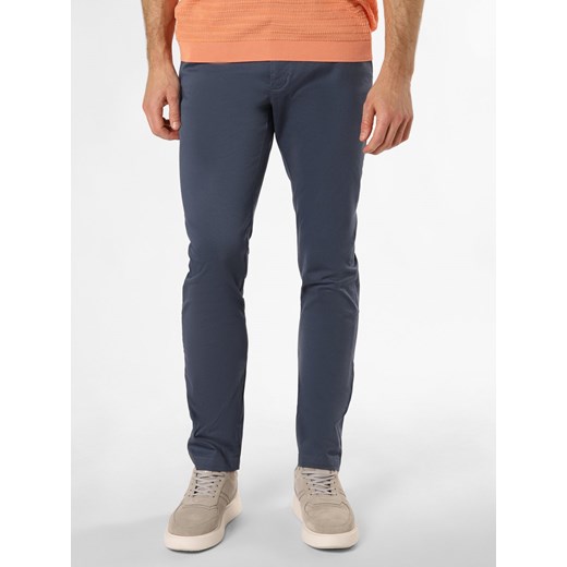 Tommy Hilfiger Spodnie - Bleecker Mężczyźni Bawełna niebieski jednolity ze sklepu vangraaf w kategorii Spodnie męskie - zdjęcie 173538614