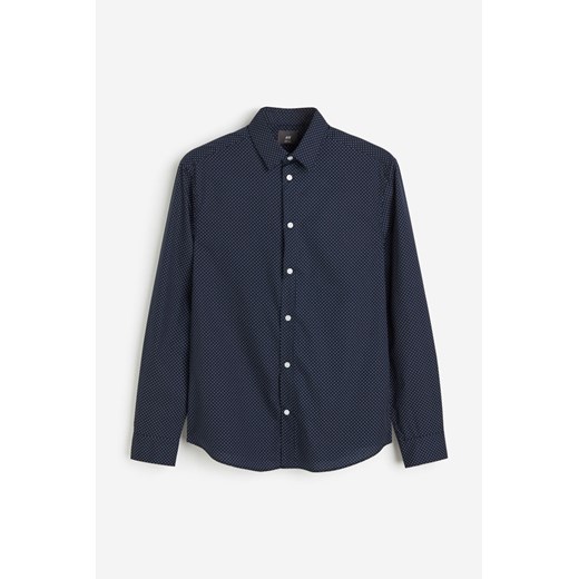 H & M - Koszula Easy iron Slim Fit - Niebieski H & M XL H&M