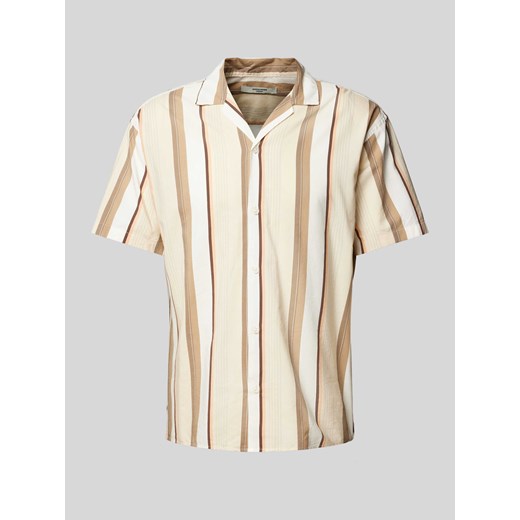 Koszula casualowa o kroju regular fit z rękawem o dł. 1/2 model ‘BLAPALMA’ ze sklepu Peek&Cloppenburg  w kategorii Koszule męskie - zdjęcie 173539660