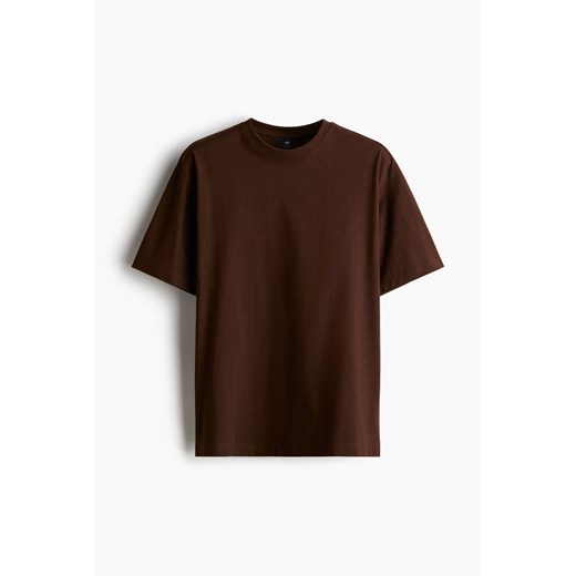 H & M - T-shirt Loose Fit - Brązowy H & M XXL H&M