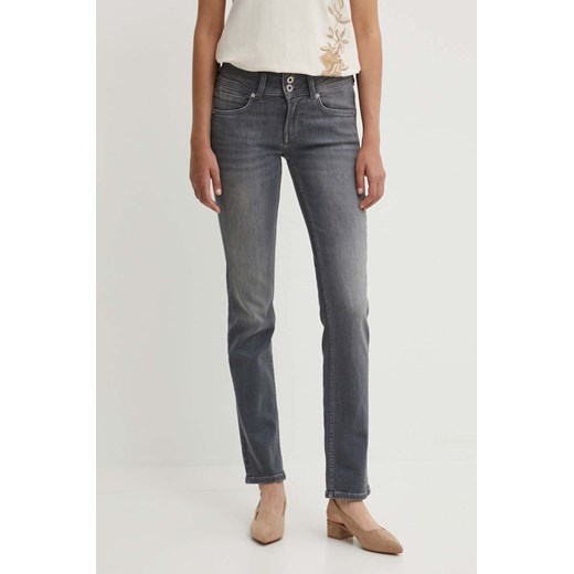Pepe Jeans jeansy SLIM JEANS LW damskie kolor granatowy PL204729UH7 ze sklepu ANSWEAR.com w kategorii Jeansy damskie - zdjęcie 173543053