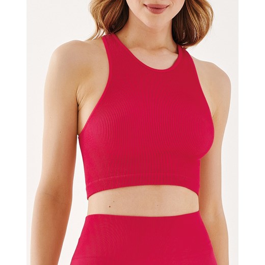 Bezszwowy top damski z dekoltem halter Rib Gabriella S//M GABRIELLA