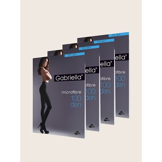 Zestaw 4 sztuk rajstop Microfibre 100 den ze sklepu GABRIELLA w kategorii Rajstopy - zdjęcie 173548961