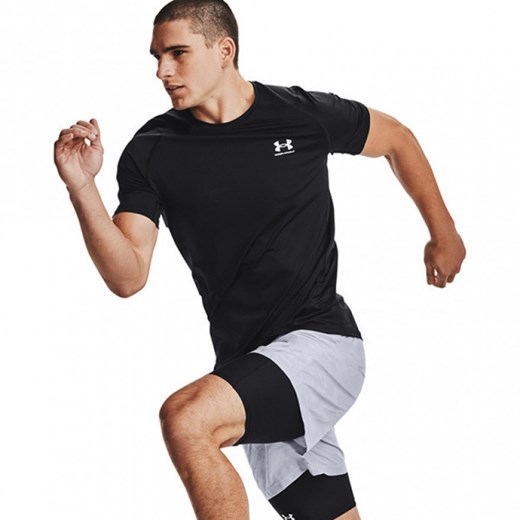 Męska koszulka treningowa UNDER ARMOUR HG Armour Fitted SS - czarna Under Armour XXL promocyjna cena Sportstylestory.com