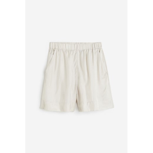 H & M - Szorty z domieszką jedwabiu - Beżowy H & M 36 H&M