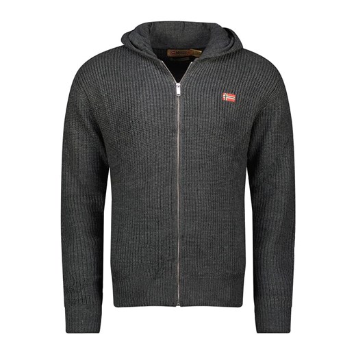 Geographical Norway Kardigan &quot;Flexibus&quot; w kolorze ciemnoszarym ze sklepu Limango Polska w kategorii Swetry męskie - zdjęcie 173550950