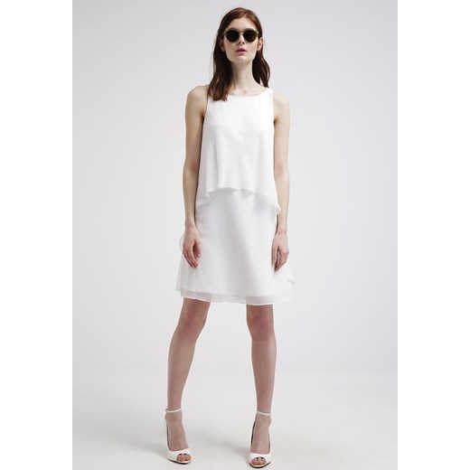 ESPRIT Collection Sukienka koktajlowa off white zalando  bez wzorów/nadruków
