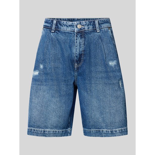 Szorty jeansowe o kroju regular fit z efektem znoszenia ze sklepu Peek&Cloppenburg  w kategorii Szorty - zdjęcie 173552963