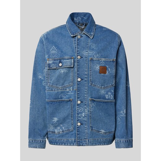 Kurtka jeansowa z nakładanymi kieszeniami model ‘STAMP’ ze sklepu Peek&Cloppenburg  w kategorii Kurtki męskie - zdjęcie 173553103