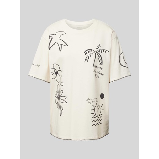 T-shirt we wzory na całej powierzchni ze sklepu Peek&Cloppenburg  w kategorii Bluzki damskie - zdjęcie 173553570
