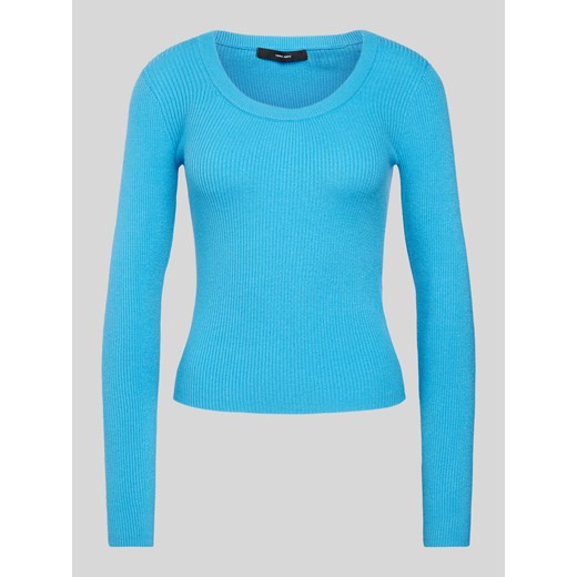 Sweter z dzianiny z okrągłym dekoltem ze sklepu Peek&Cloppenburg  w kategorii Swetry damskie - zdjęcie 173554964