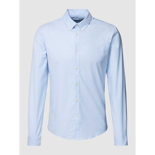 Koszula casualowa o kroju slim fit z kołnierzykiem typu button down model ‘Oxford’ ze sklepu Peek&Cloppenburg  w kategorii Koszule męskie - zdjęcie 173555433