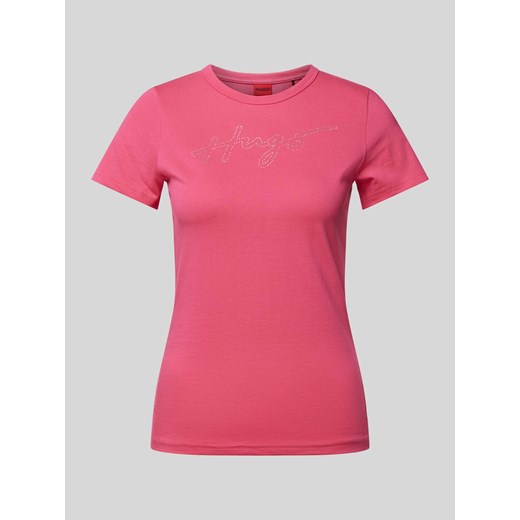 T-shirt z obszyciem kamieniami stras model ‘Deloris’ ze sklepu Peek&Cloppenburg  w kategorii Bluzki damskie - zdjęcie 173556163