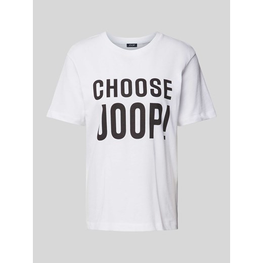 T-shirt z nadrukiem z logo ze sklepu Peek&Cloppenburg  w kategorii Bluzki damskie - zdjęcie 173556354