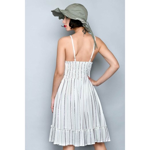 Tarifa Sukienka w kolorze białym ze wzorem Tarifa M okazyjna cena Limango Polska