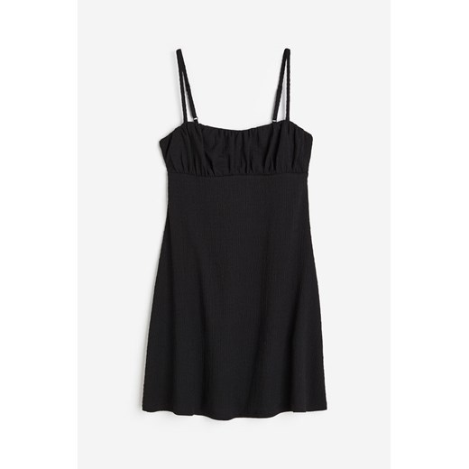 H & M - Sukienka z kreszowanego dżerseju - Czarny ze sklepu H&M w kategorii Sukienki - zdjęcie 173559254