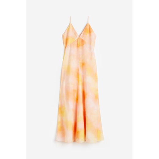 H & M - Trapezowa sukienka z domieszką modalu - Pomarańczowy H & M S H&M