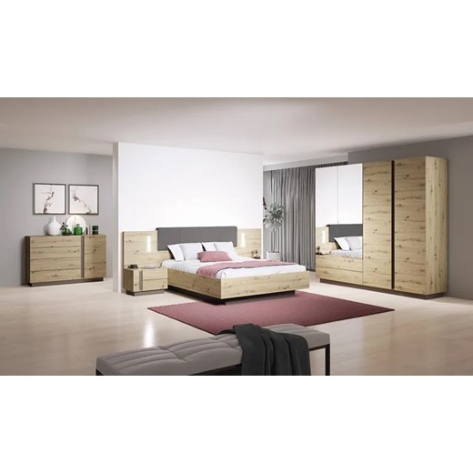 Szafa na ubrania dąb artisan + grafit - Medina 11X Elior One Size Edinos.pl